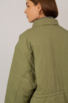 Pale khaki teddy lined cinch back parka_11