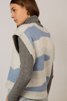 Pale blue and grey intarsia zebra sweater vest_9