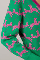 Green and hot pink leaping zebras cardigan_4