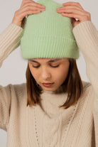 Mint green mohair beanie hat_4
