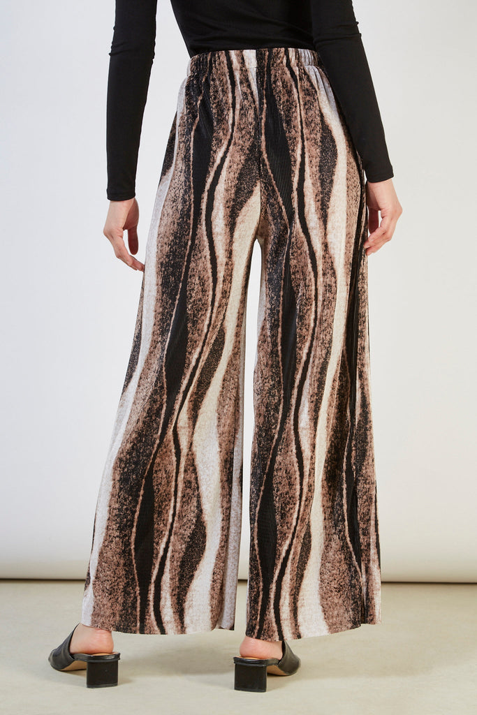 Beige and black abstract print trousers_4