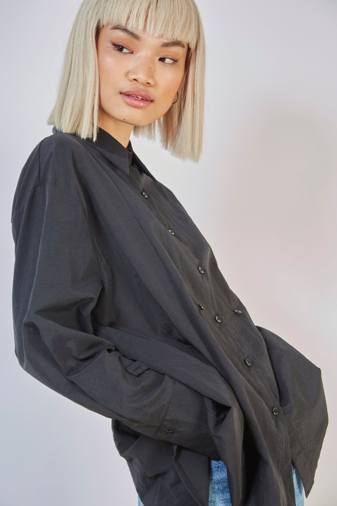 Black long tailored shirt_6