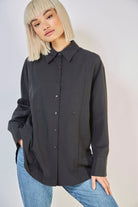 Black long tailored shirt_1