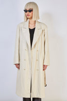 Ivory vegan leather trench coat_4