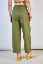 Khaki double pleat trousers_5