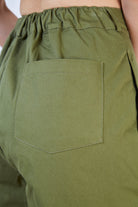 Khaki double pleat trousers_3