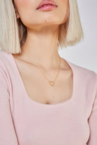 Pink square neck knit top_4