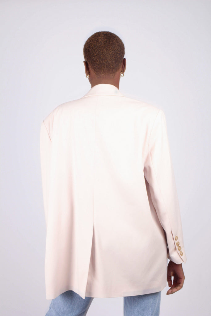 Ivory double breasted half long jacket_6