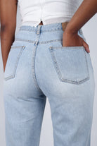 Light blue slit loose fit jeans - 5138_1