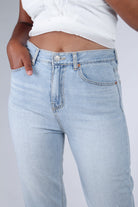 Light blue slit loose fit jeans - 5138_3