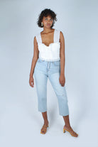 Light blue slit loose fit jeans - 5138_2