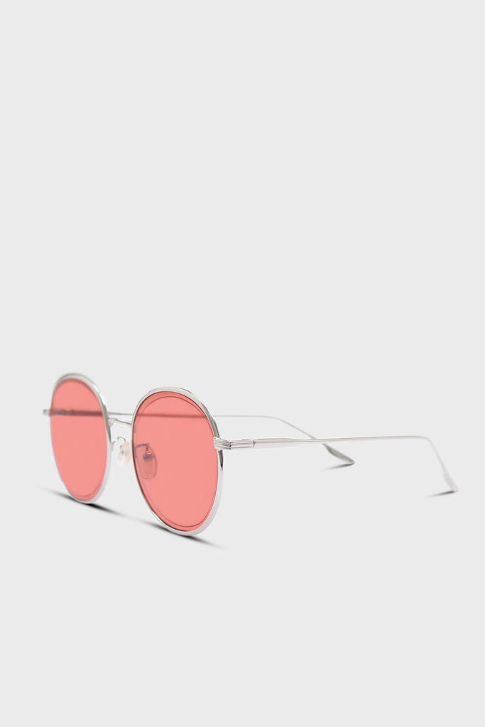 Red and gold lined round sunglasses_3