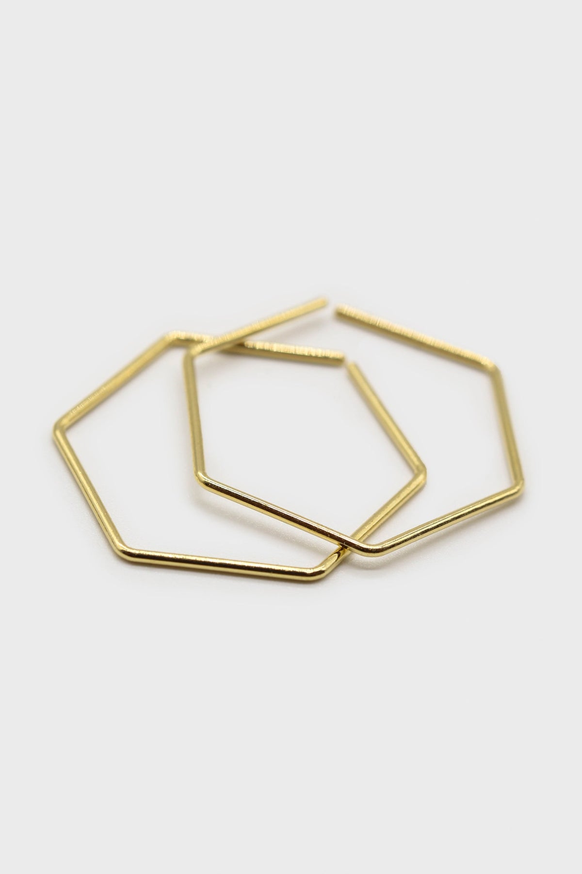 large hexagon earrings