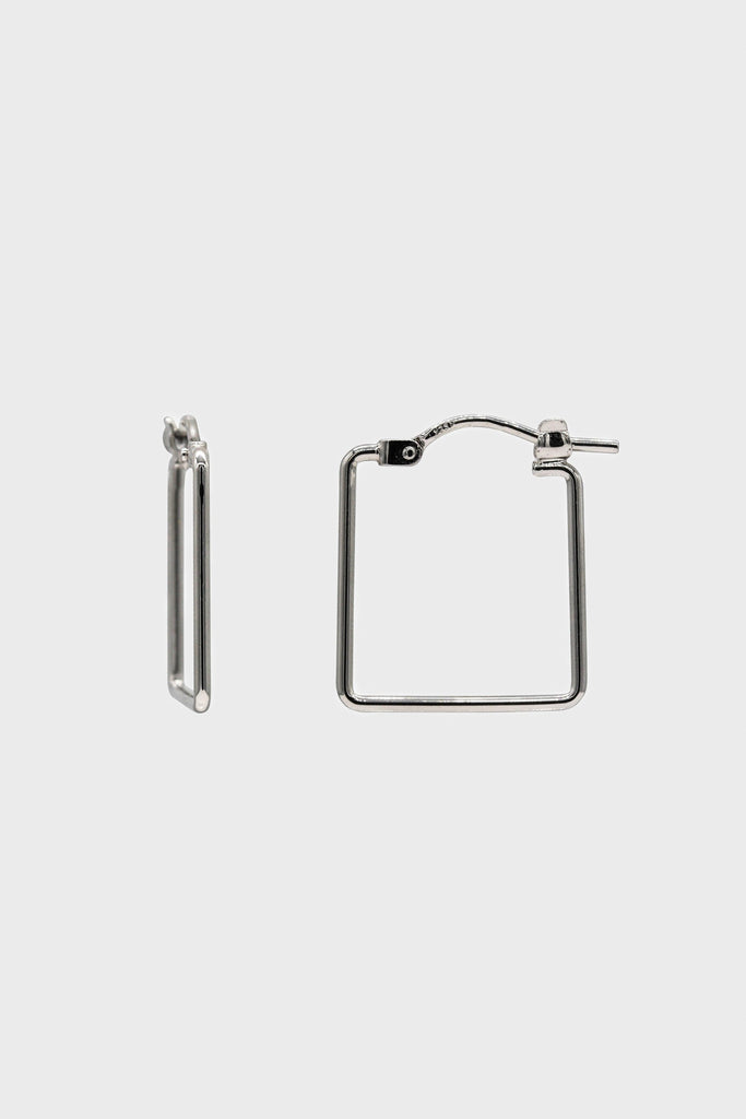 Silver small square earrings_4