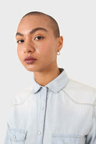 Light blue chest pocket denim shirt_3