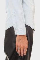 Light blue chest pocket denim shirt_5