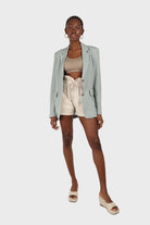 Mint soft oversized linen blazer_2
