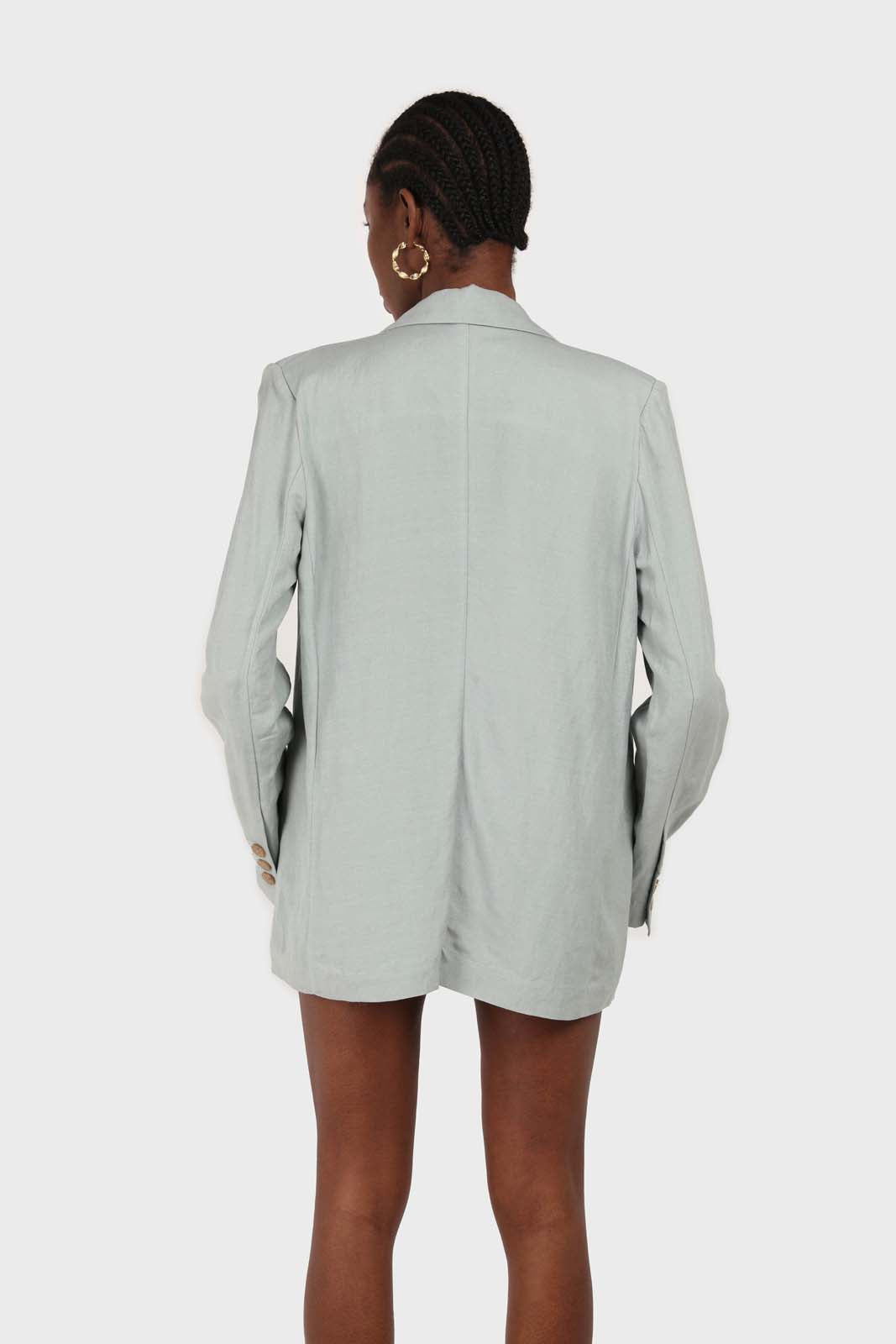 Mint soft oversized linen blazer_3