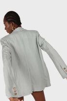 Mint soft oversized linen blazer_5