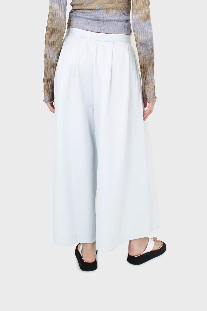 Ice blue double tucked wide fit trousers_2