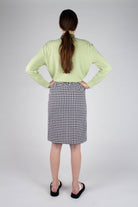 Green chest pocket mock neck knit top_3