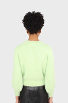 Light green balloon sleeve angora jumper_3