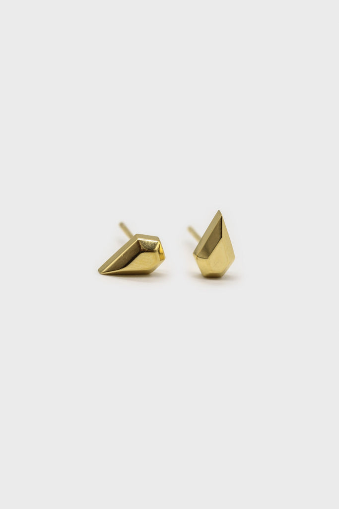 Gold tiny diamond stud earrings_1