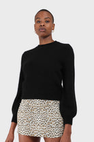 Ivory animal print mini skirt_3