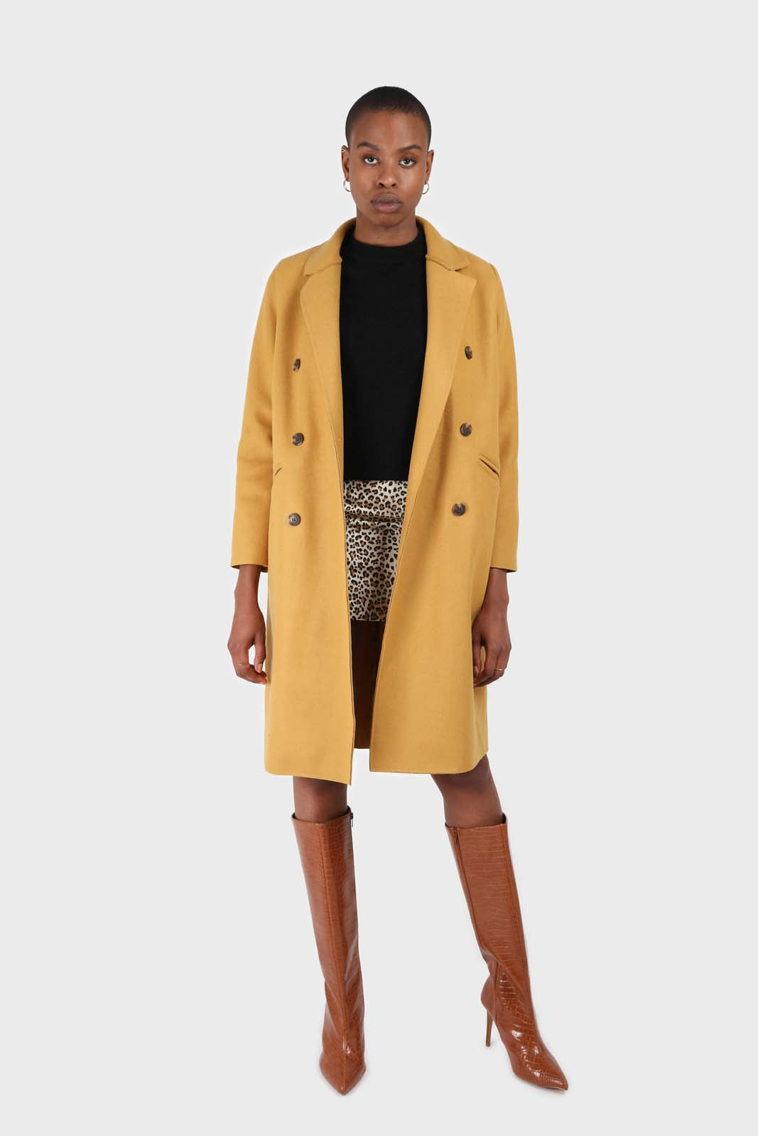 Ivory animal print mini skirt_4