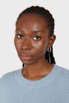 Light blue balloon sleeve angora jumper_6