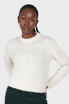 Ivory brush textured crew neck jumper_3