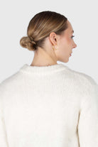 Ivory brush textured crew neck jumper_7
