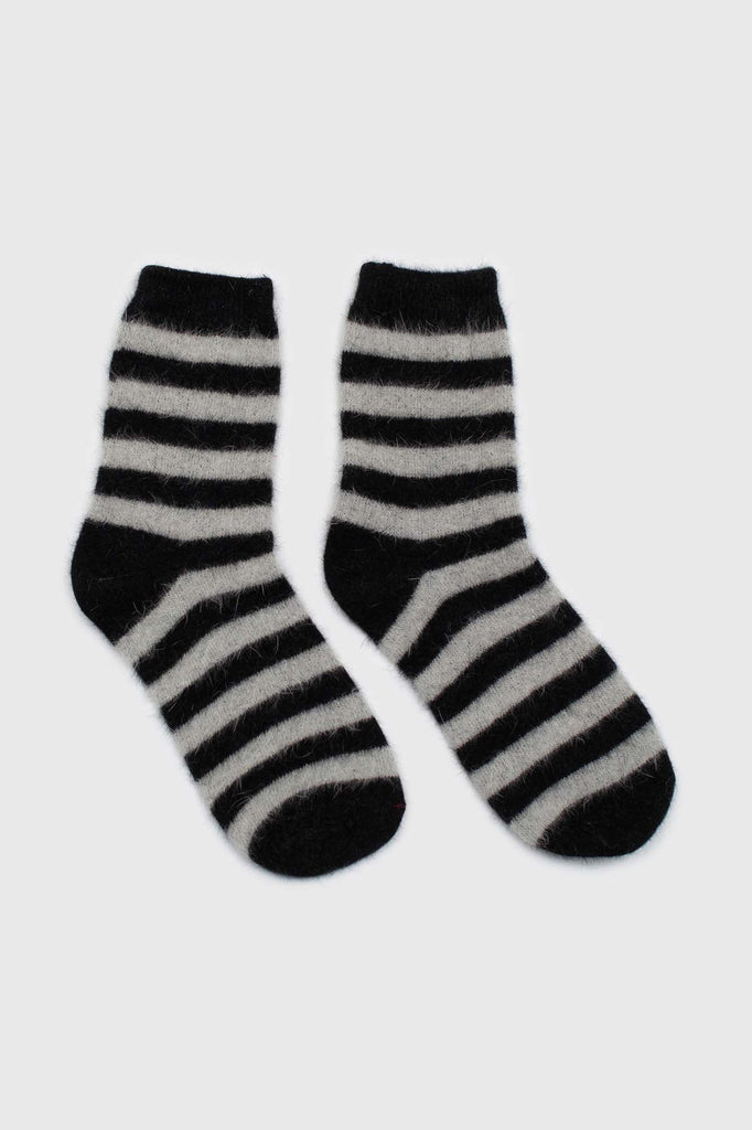 Black and grey striped angora socks_3