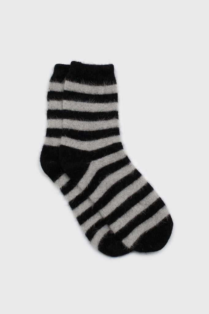 Black and grey striped angora socks_1