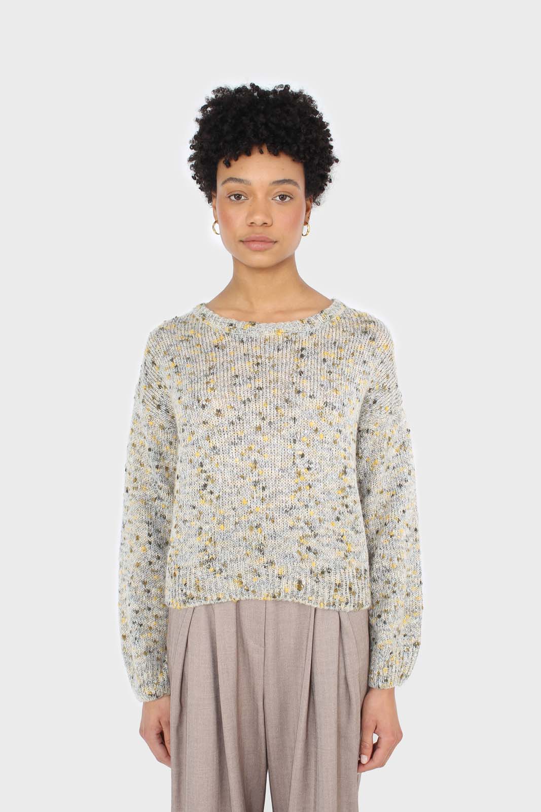 Grey and khaki rainbow crew neck jumper_10