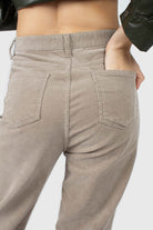 Beige micro corduroy loose fit trousers - 2314_4