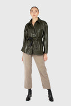 Beige micro corduroy loose fit trousers - 2314_3