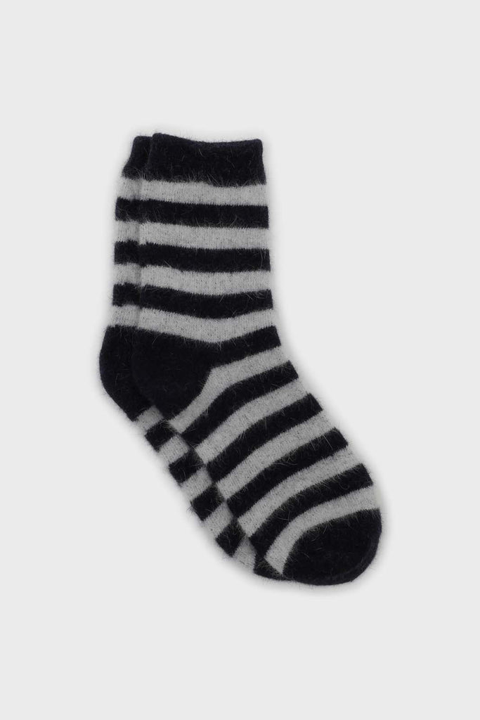 Navy and grey striped angora socks_1