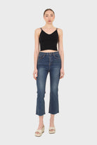 Washed blue boot cut jeans - 3263_7