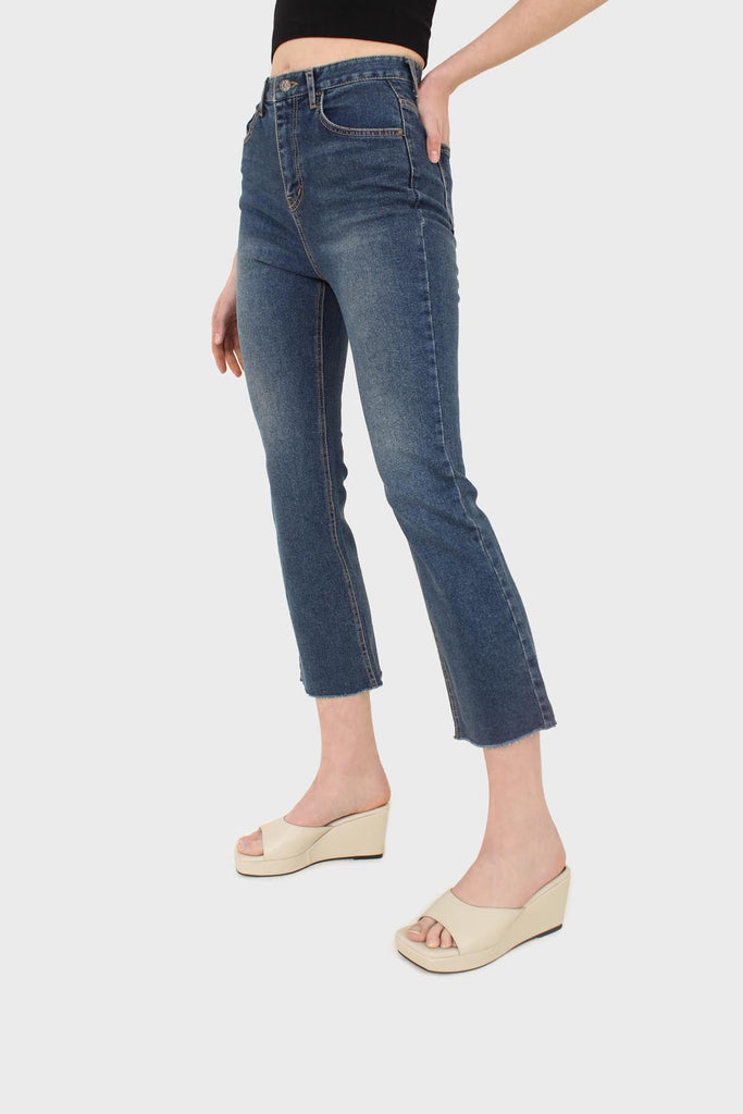 Washed blue boot cut jeans - 3263_3