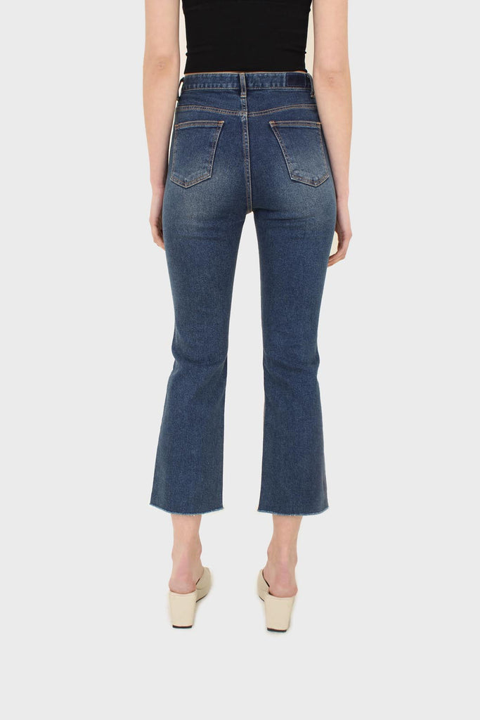 Washed blue boot cut jeans - 3263_4