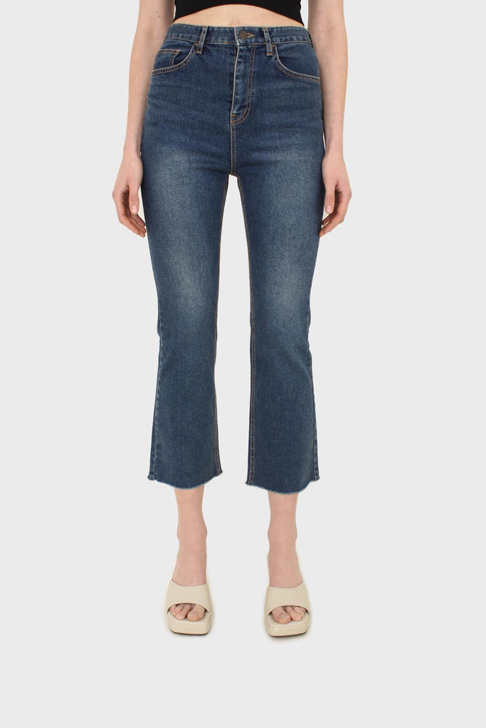 Washed blue boot cut jeans - 3263_1