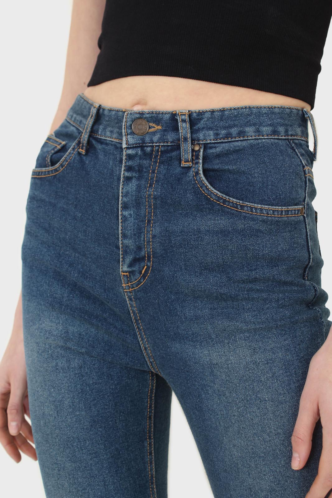 Washed blue boot cut jeans - 3263_6