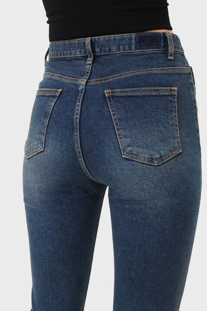 Washed blue boot cut jeans - 3263_2