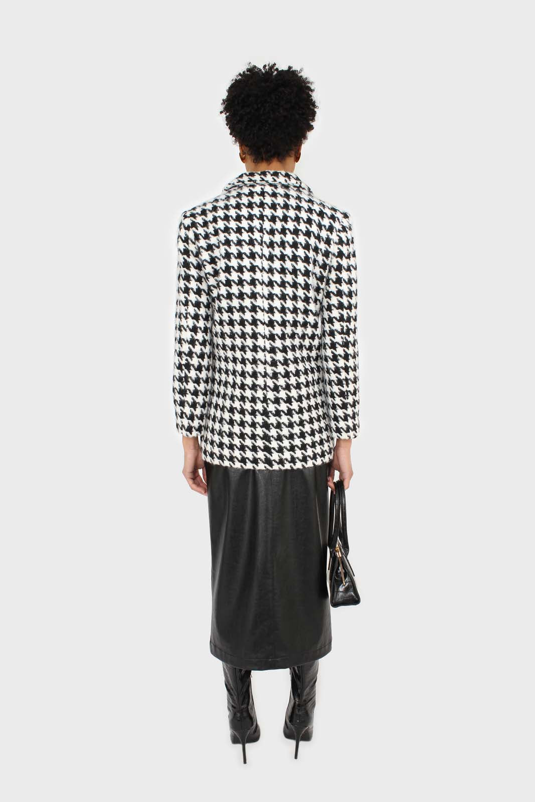 Black and white large houndstooth wool blazer_5