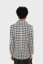 Black and white large houndstooth wool blazer_2