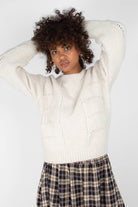 Ivory textured alpaca soft jumper_4