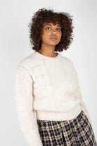 Ivory textured alpaca soft jumper_5