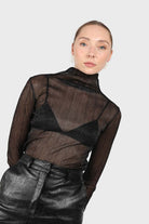 Black metallic sheer turtleneck top_3