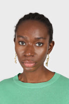 Gold hammered twisting shard earrings_3